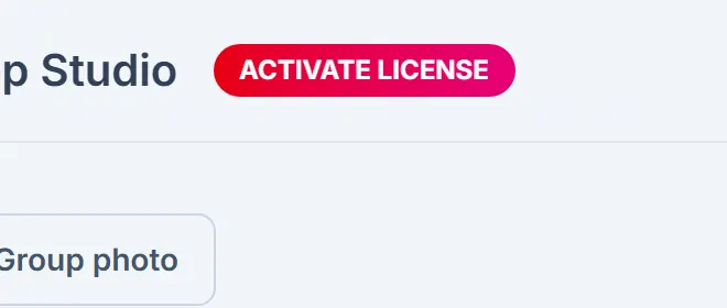 License activation dialog with key field and Activate control in Face Crop Studio.