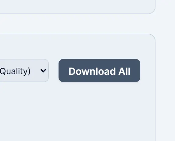 Results toolbar above cropped thumbnails for batch actions and download.